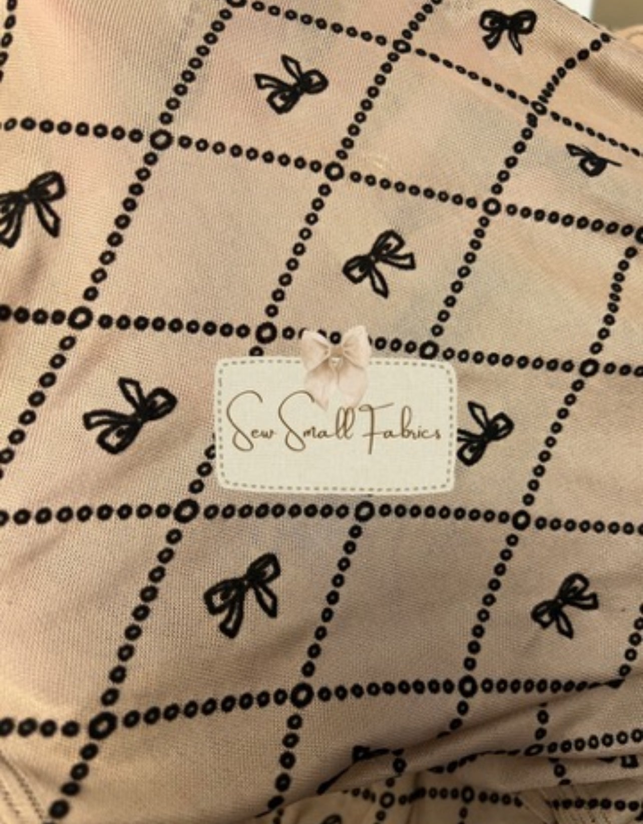Khaki Bows Mesh