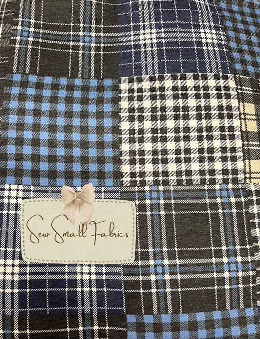 Blue/Black PATCHWORK PRINTED ON FRENCH TERRY