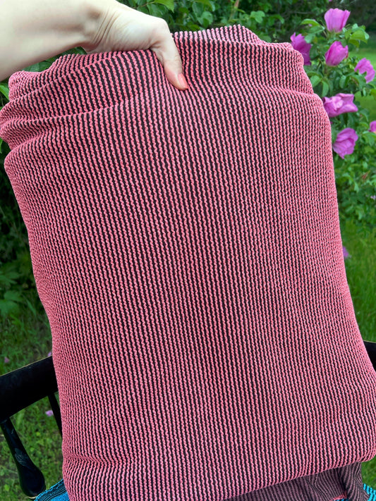 URBAN RIB/TWO COLOR WAVED RIB Black/Coral