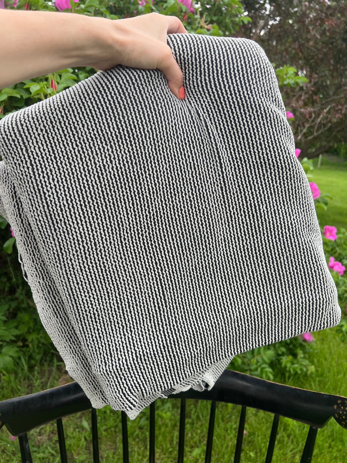 URBAN RIB/TWO COLOR WAVED RIB Black/Silver