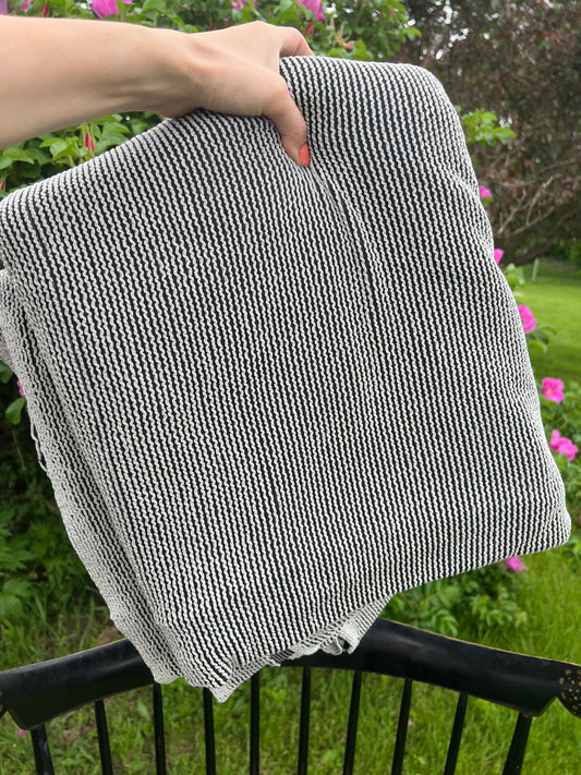 URBAN RIB/TWO COLOR WAVED RIB Black/Silver