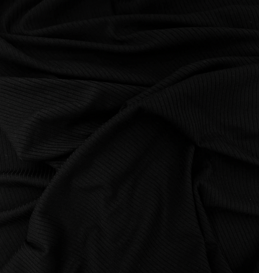4x2 Black Rib Knit